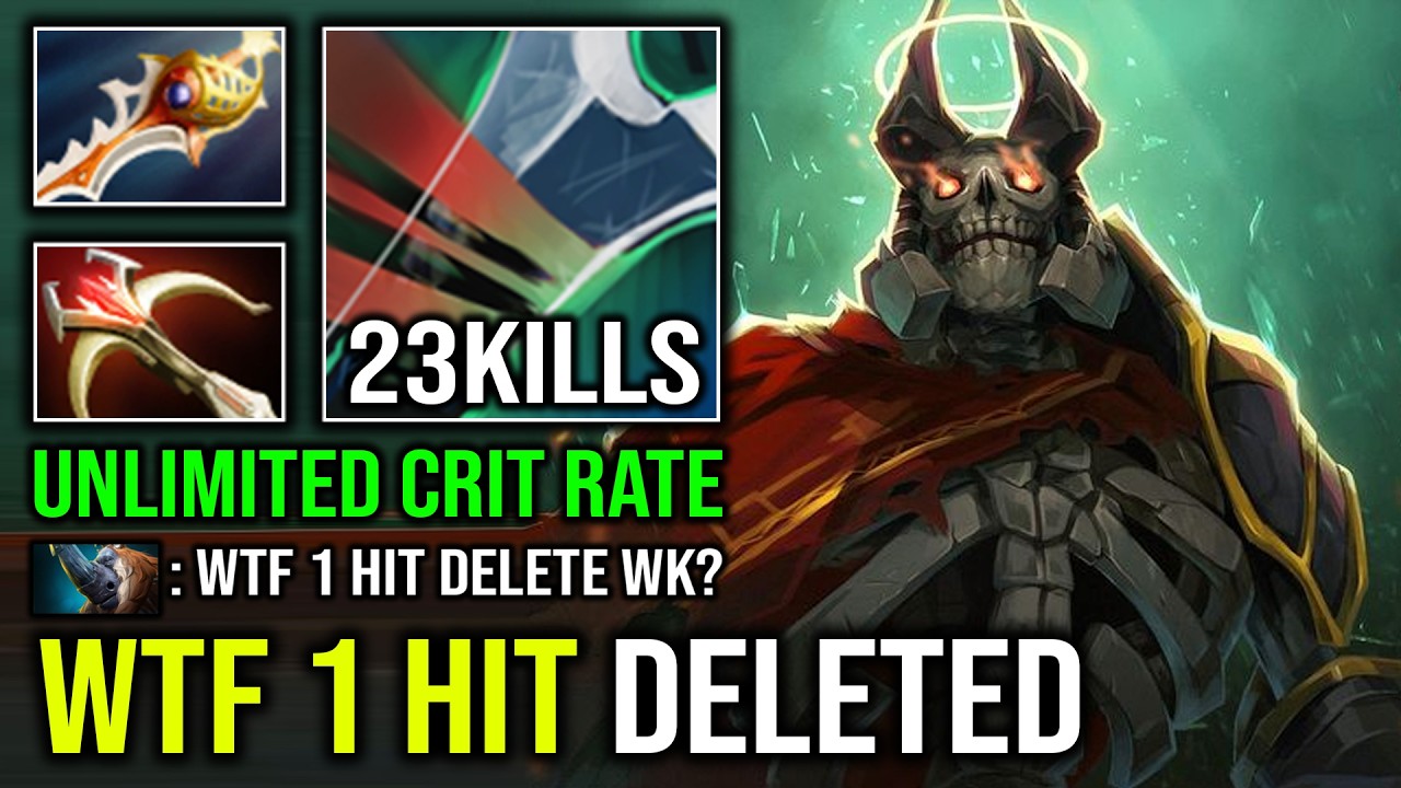 How to Solo Mid WK Against Invoker with Unlimited Crit Rate 1 Shot Mortal Strike Wraith King Dota 2