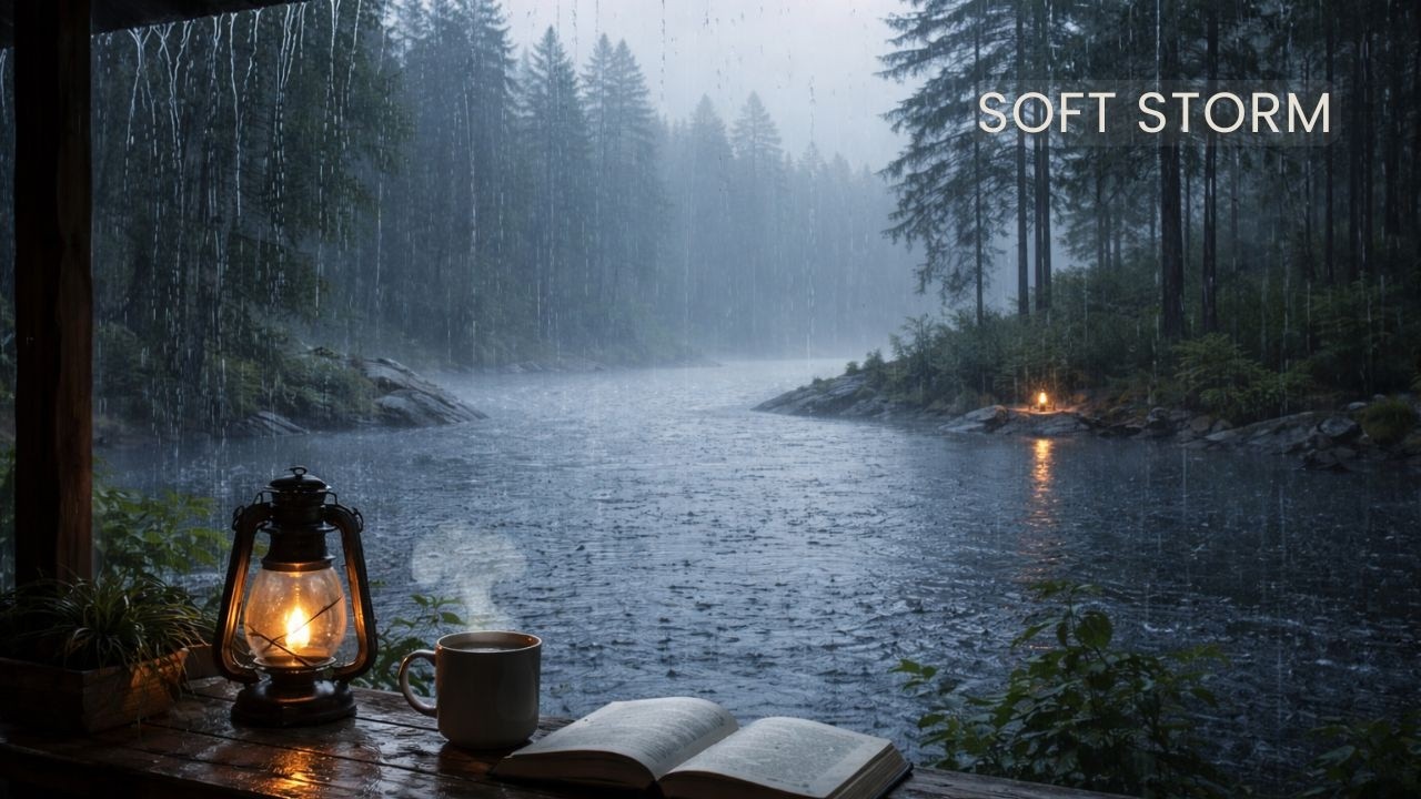 Rain & Distant Thunder on Window – 3 Hours | Deep Sleep, Relaxing Storm Sounds