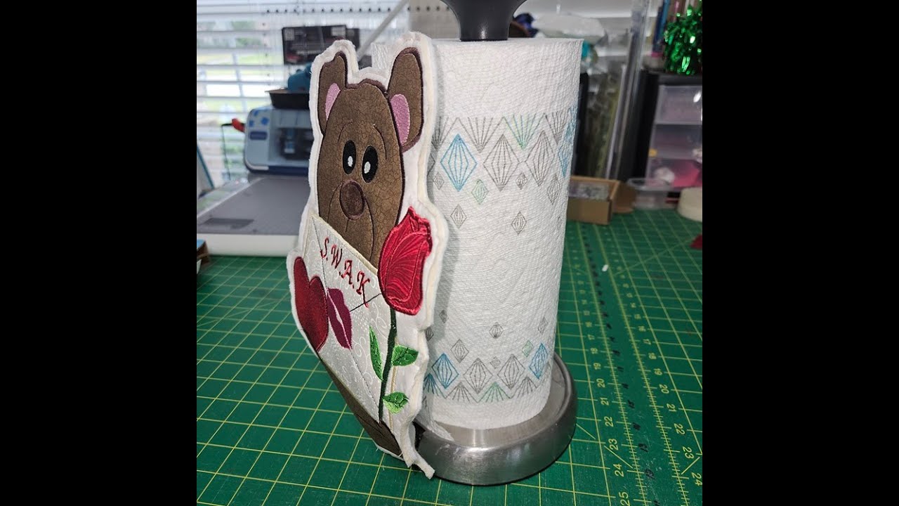 Paper Towel Holder Decor - Where and How to use these cute Machine Embroider Designs