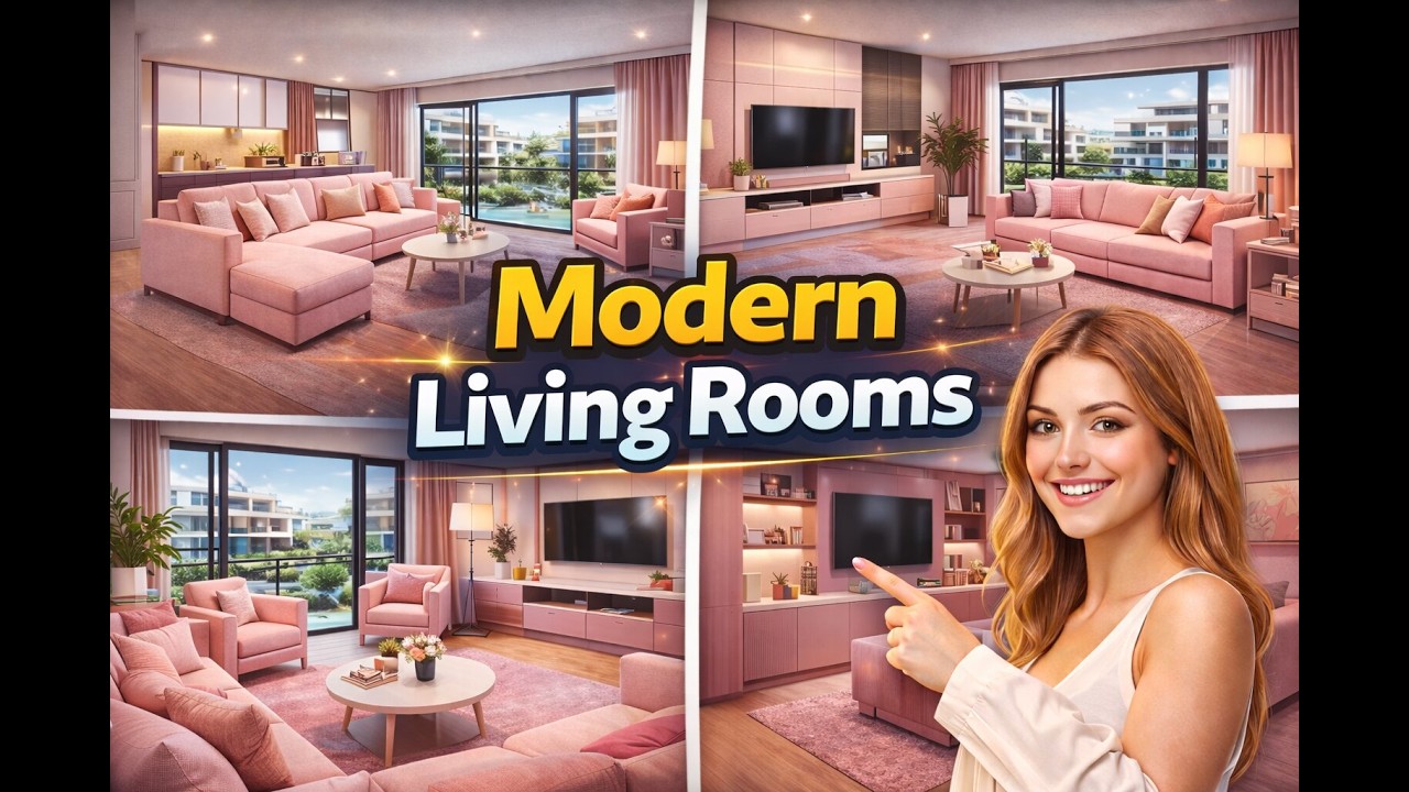 Best elegant stylish modern interior Pink living room 2026