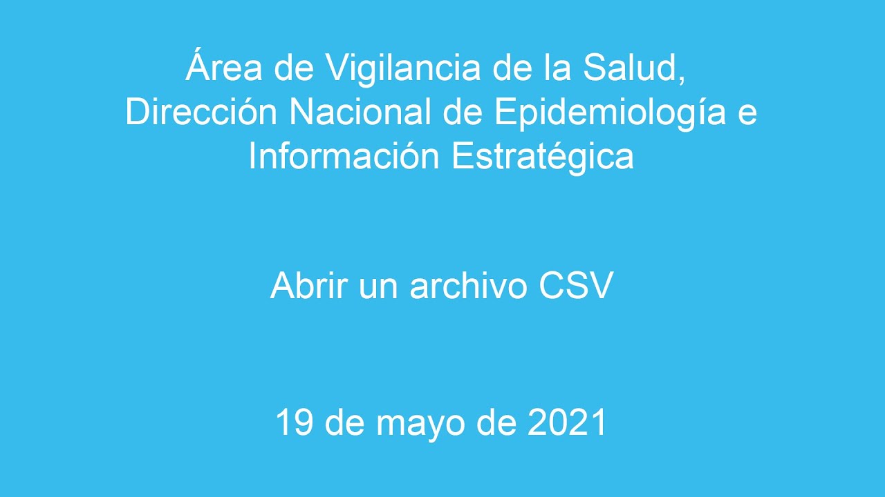 Abrir un archivo CSV con Excel - 19/05/2021
