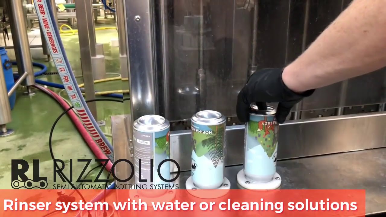 Sistema semiautomático de enlatado para cerveza artesanal