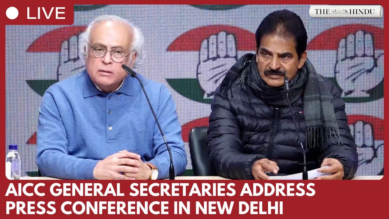 AICC general secretaries KC Venugopal, Jairam Ramesh address press conference in New Delhi