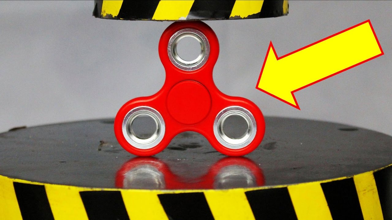 EXPERIMENT HYDRAULIC PRESS 100 TON vs FIDGET SPINNER TOY (48,666 RPM)