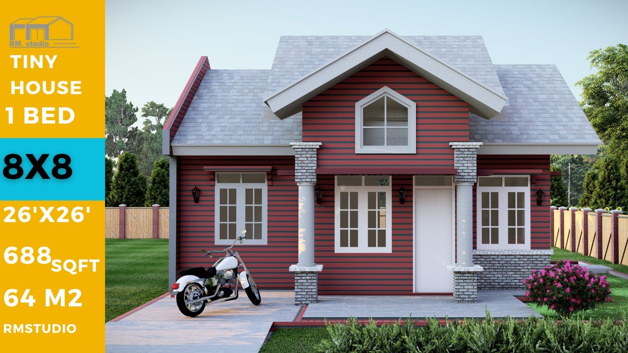 Tiny House Design Idea 8X8  Meters . ( 688 square foot)