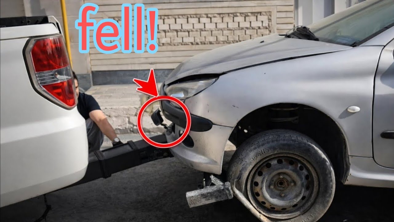 Peugeot 206 Front Accident Recovery | Real Tow Truck Operation