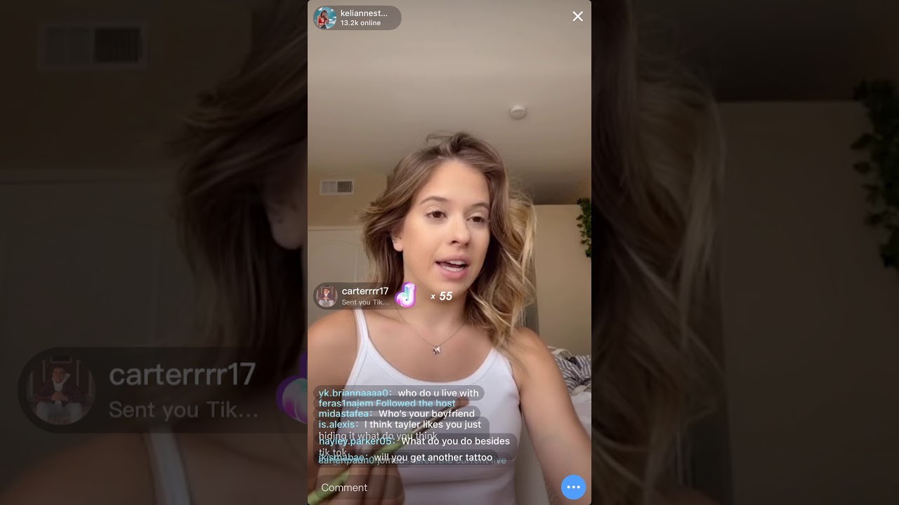 Kelianne Stankus TikTok live. Doing her make-up (super long)| July 3