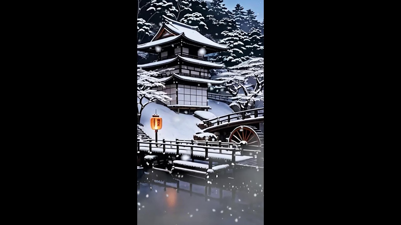 12Hr Minimal Zen Sleep Music | Shakuhachi, Temple Bells, Water Sounds, Winter Snow | 冬の禅音楽 Vol.26