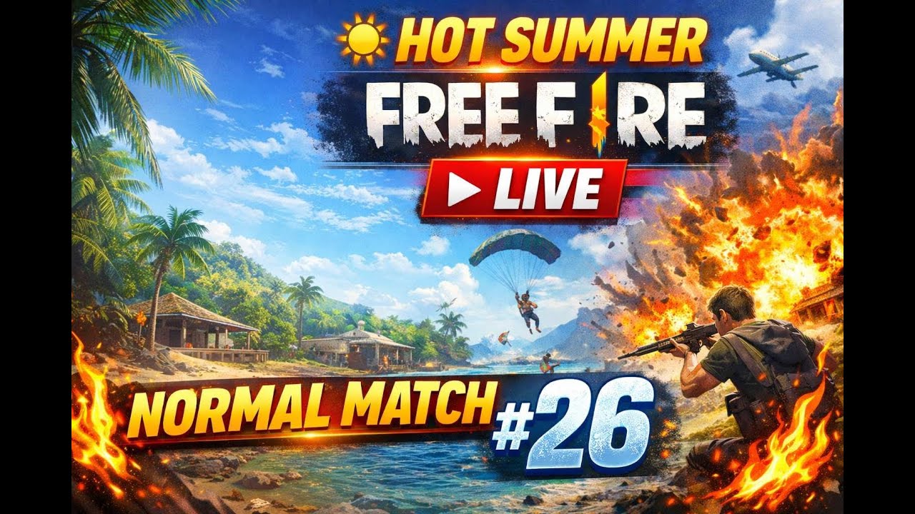 ☀️ HOT SUMMER FREE FIRE LIVE 🔥 NORMAL MATCH #26