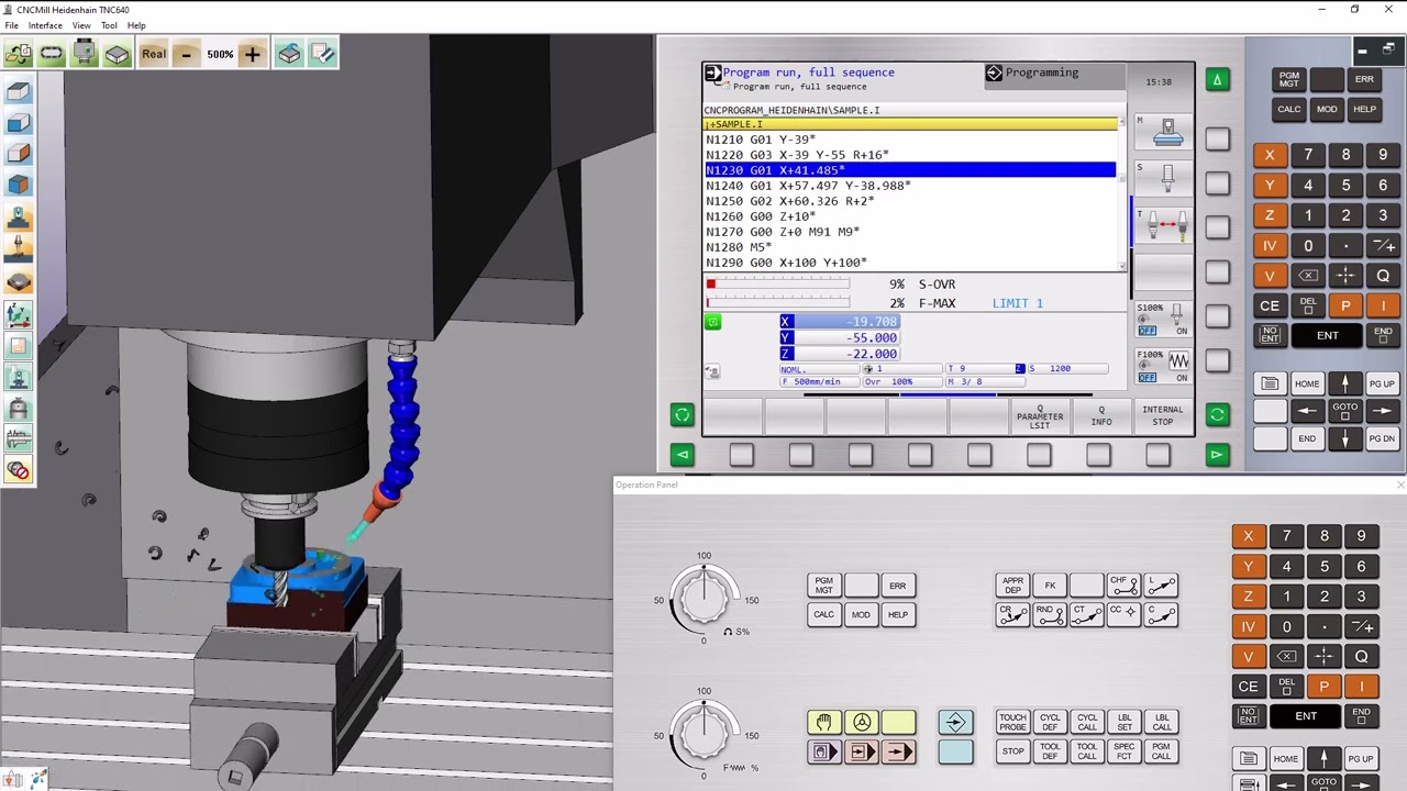 CNC Simulation Heidenhain Mill