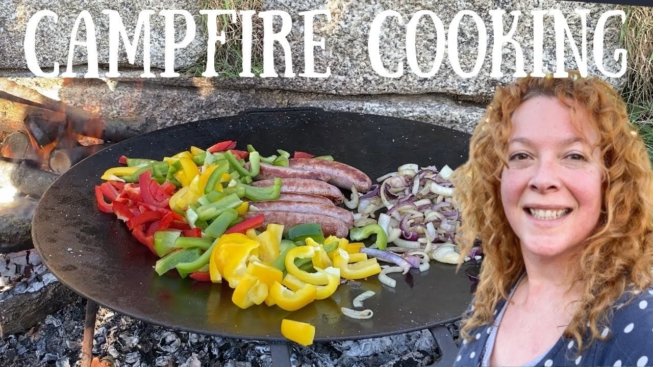 Sausage Onions and Peppers - Campfire Cooking in a Muurikka Pan