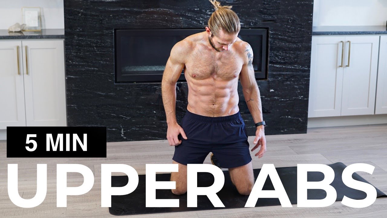 5 Minute UPPER ABS Workout For a Tighter, Toned Core | No Equipment