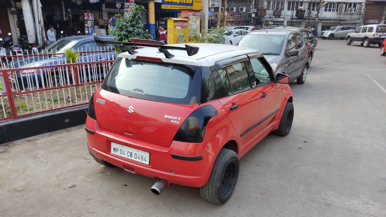 Maruti Suzuki Swift Modifications | Woofers | Alloys | Components | Armrest | Bucket Cover | Exhaust