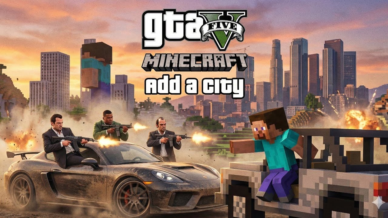 How to Download GTA 5 City MINDCRAFT? Only 2 minutes