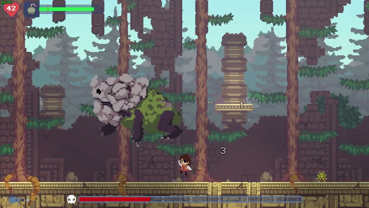 Phoenotopia Awakening | Anuri Temple: Century Toad Boss Fight - No Damage (kinda)