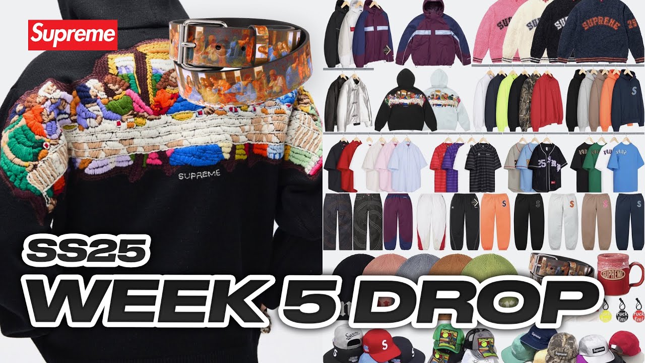 Supreme SS25 Week 5 Full Droplist: Last Supper Belt, Umbro & More!!! 🔥Best Resell?