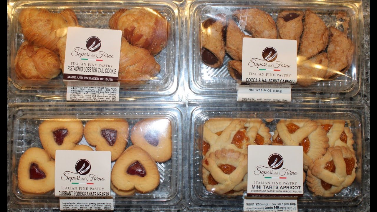 Sapori dal Forno: Pistachio Cookie, Cocoa & Hazelnut Cannoli, Pomegranate Hearts, Apricot Mini Tarts