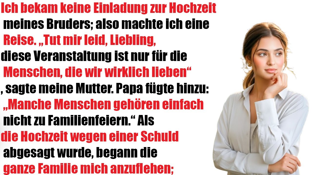 Ich Wurde Nicht Zur Hochzeit Meines Bruders Eingeladen – Also Ging Ich Auf Reise
