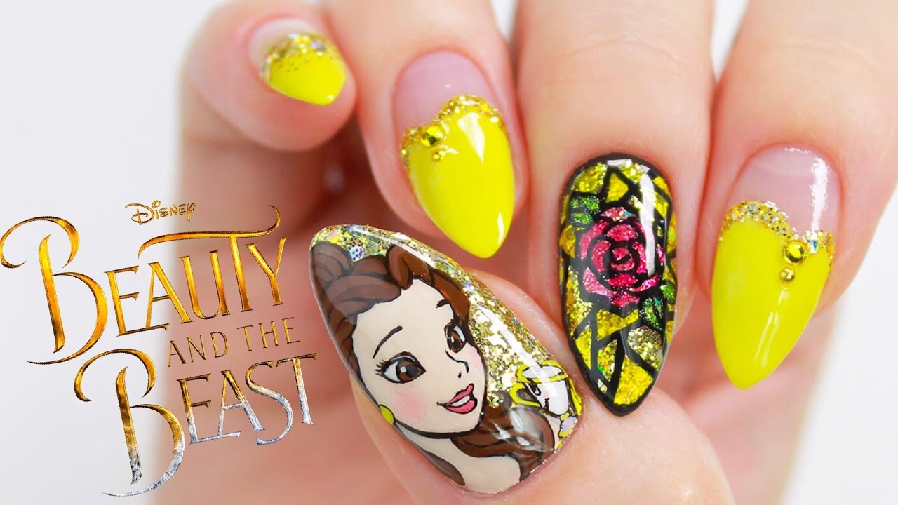 Disney Princess Belle // 'Beauty And The Beast' Nail Tutorial