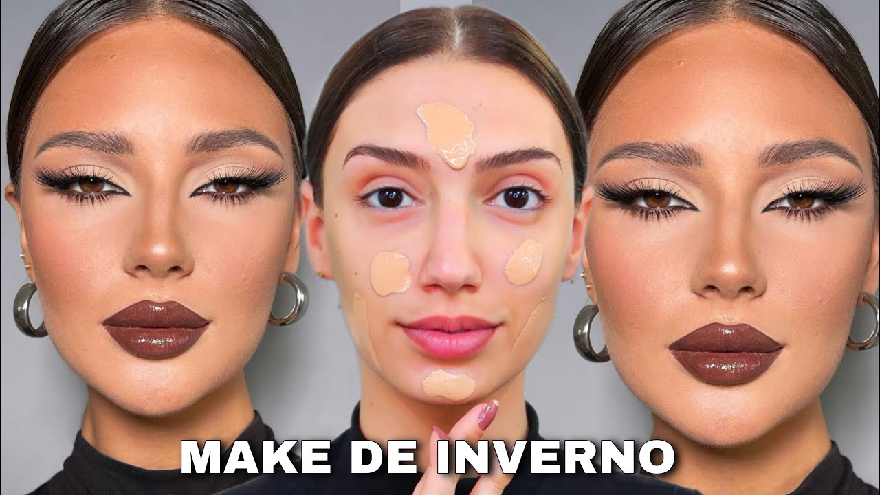 MAKE PARA ARRASAR NO *INVERNO*| INSPIRA&Ccedil;&Atilde;O GRINGA - BEM F&Aacute;CIL DE FAZER - *MAQUIAGEM DE INVERNO*