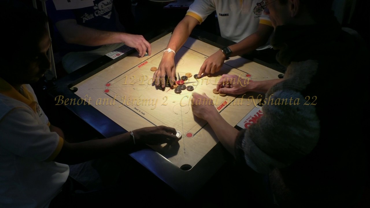 1st Set Doubles France Sri Lanka in Carrom World Championship 2016