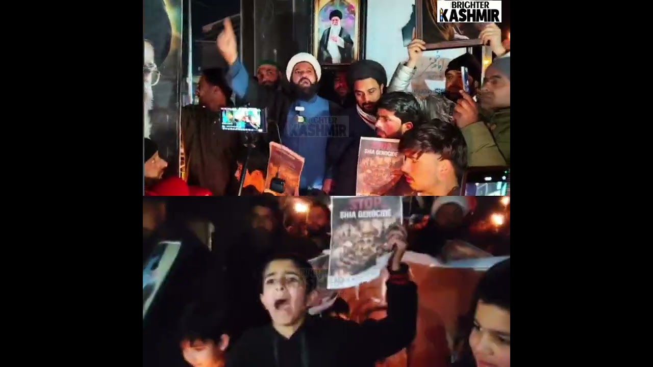 Protest Held at Bemina KhumaniChowk in Kashmir Against Violence Targeting Shia Community in Pakistan
