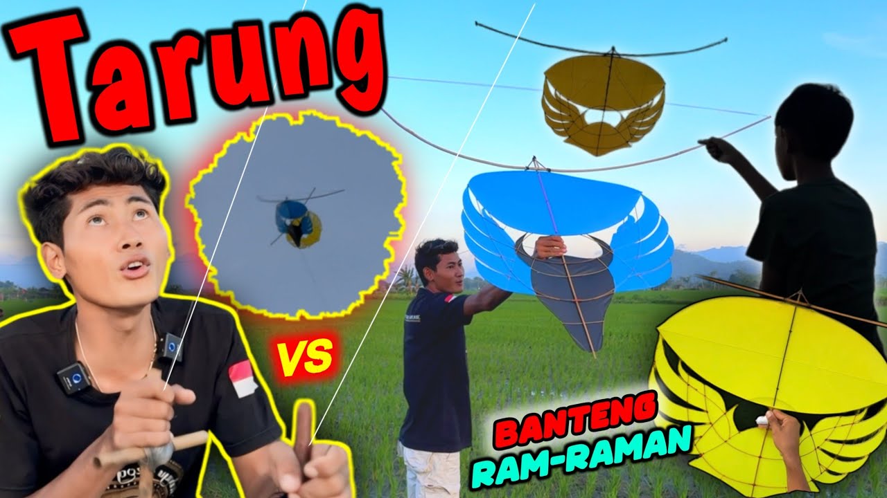 Layangan Banteng Ram-raman Mini Tarung bikin Seru🤣 terbaru Bayu kendang