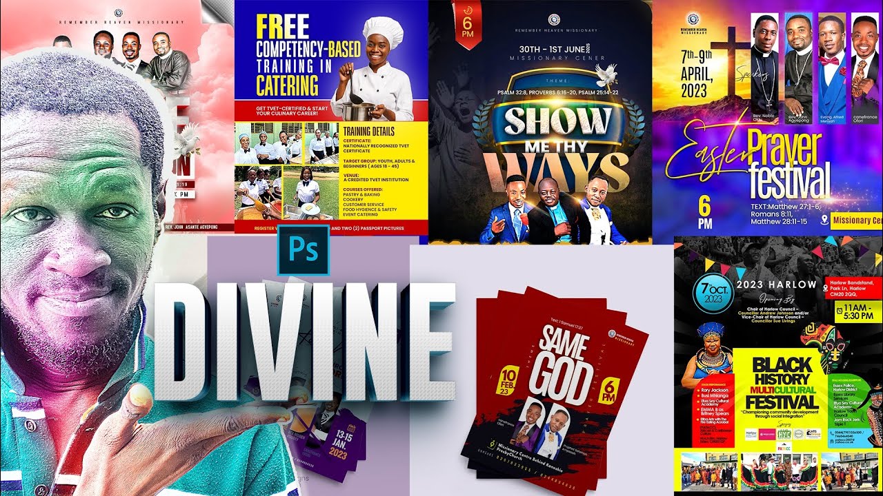 Photoshop 3D Text Magic: Watch This Flyer Come Alive! (MAsterClass Tutorial)