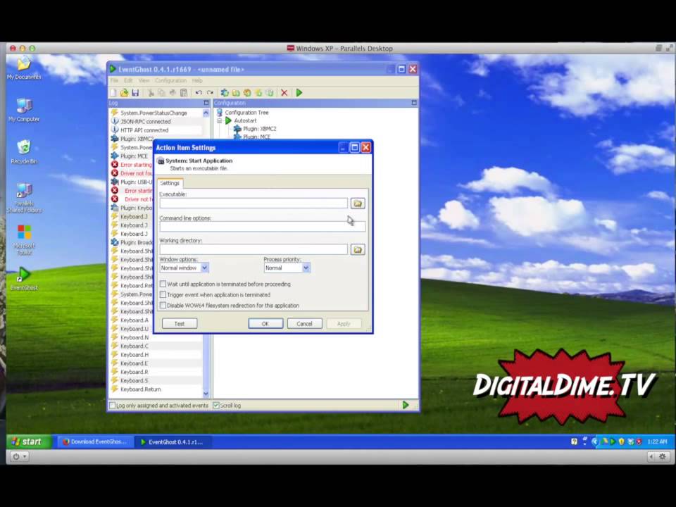 Eventghost Beginners Tutorial #1 digitaldime.tv