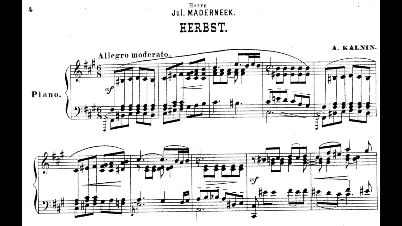 Alfred Kalnins - Nocturne & Autumn for Piano