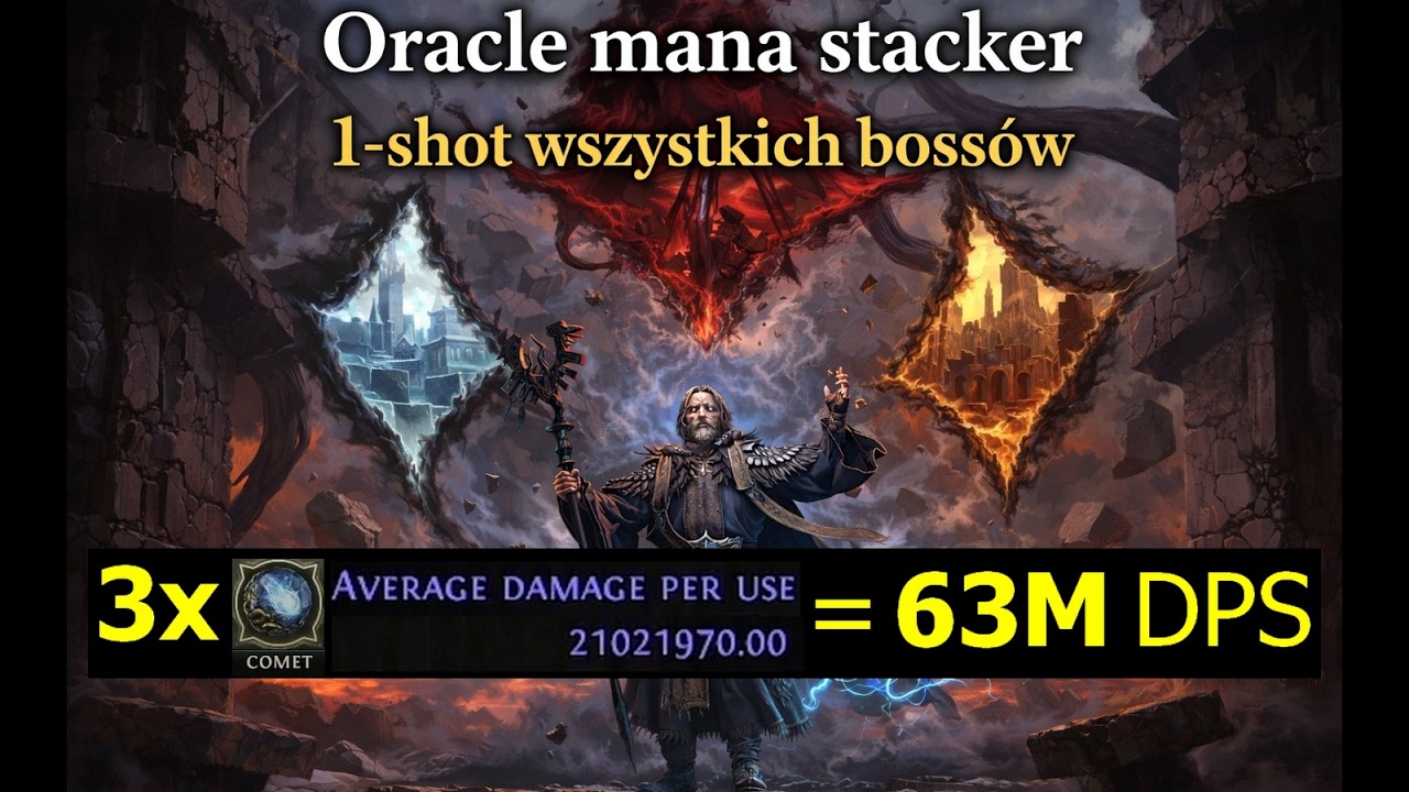 63M DPS Comet = 1-shot wszystkich bossów. Oracle mana stacker build. Poe2 0.4