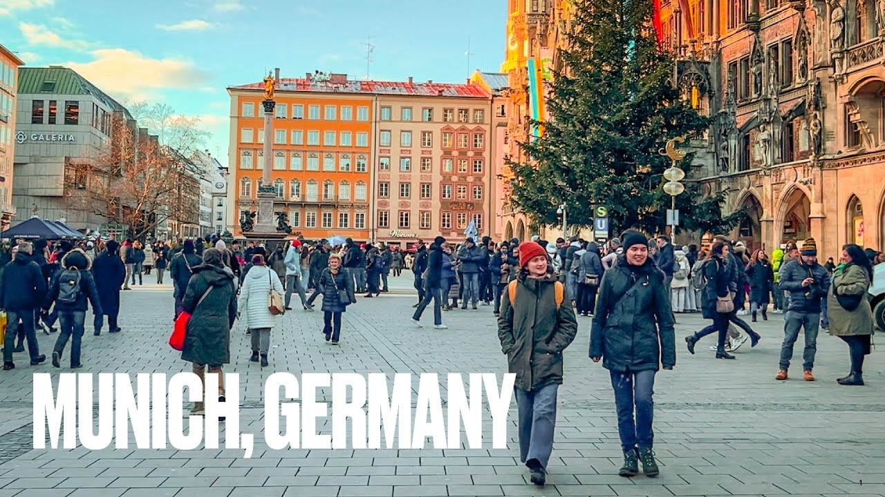 Walk in Munich, Germany, January 2025 | 4K HDR