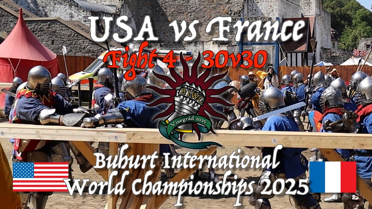 Buhurt International World Championship - Fight 4 - USA vs France  - 30v30