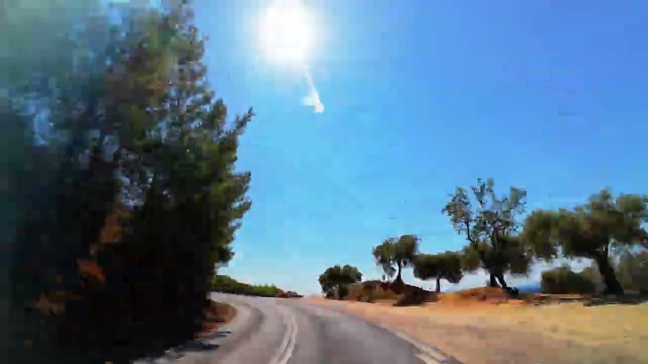 Thassos. Road trip around island (Hyperlapse - 2 hours in 8 minutes)