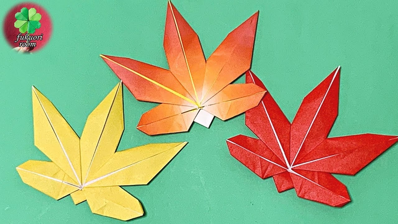 【折り紙　秋】もみじの折り方　Origami Maple / fukuoriroom