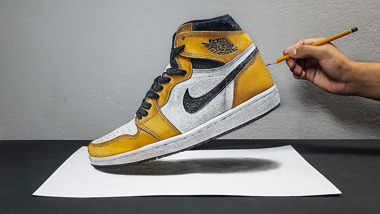 Disegno 3D di una scarpa AIR JORDAN 1 