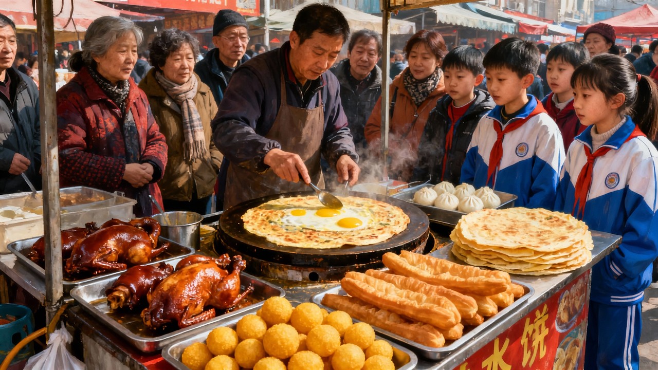 Hefei's most famous breakfast street in China – the ultimate carb heaven tour!