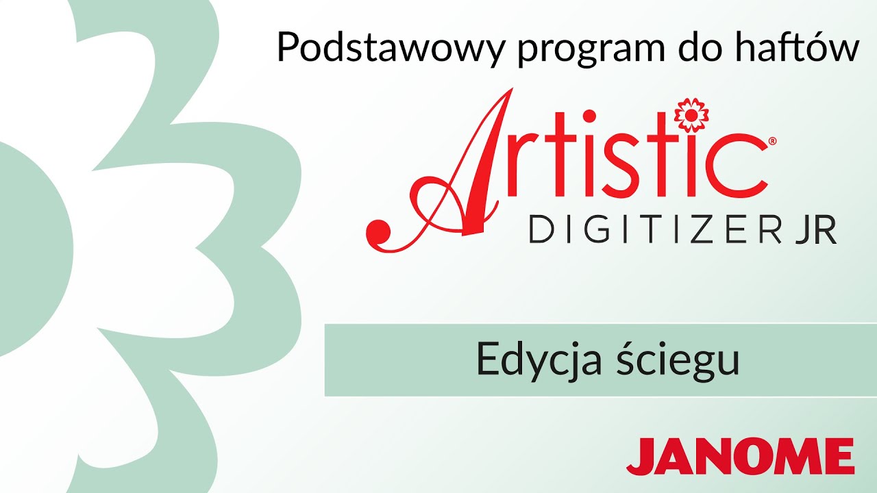 Zobacz jak korzystać z funkcji edycji ściegu w programie Janome Artistic Digitizer JR