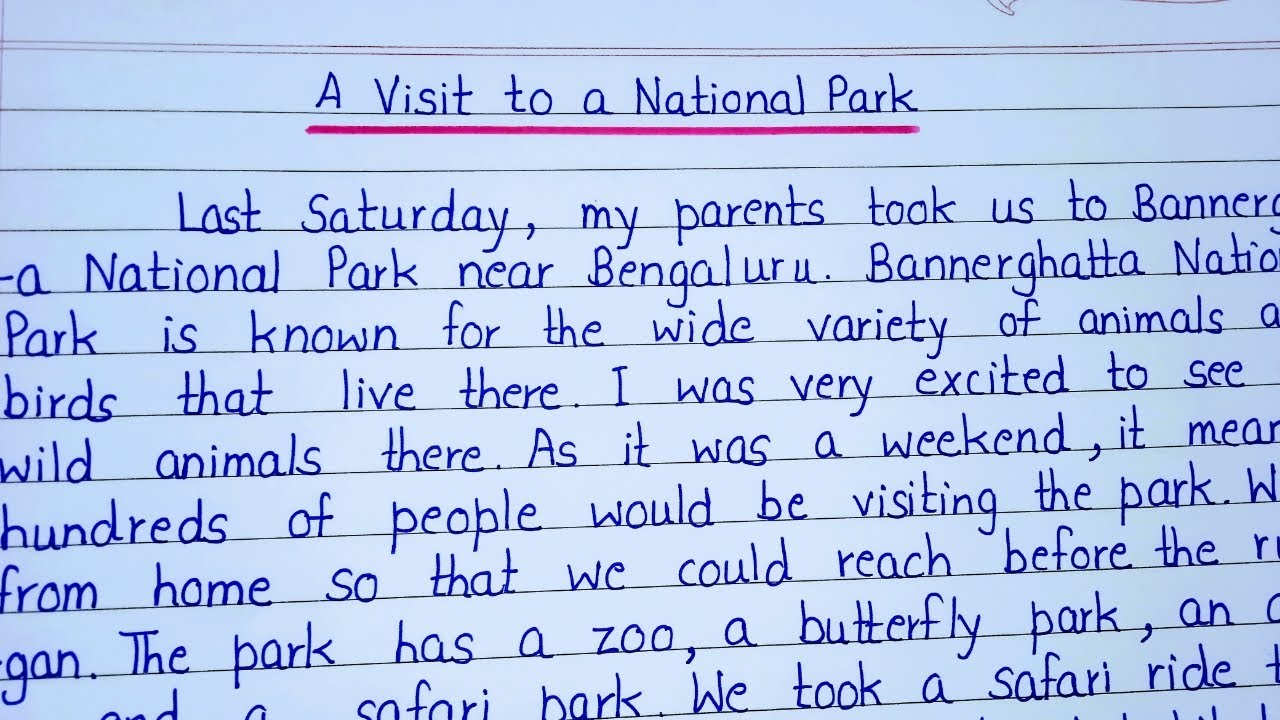 Essay on A Visit to a National Park in English \ Paragraph on A Visit to a  National Park in English