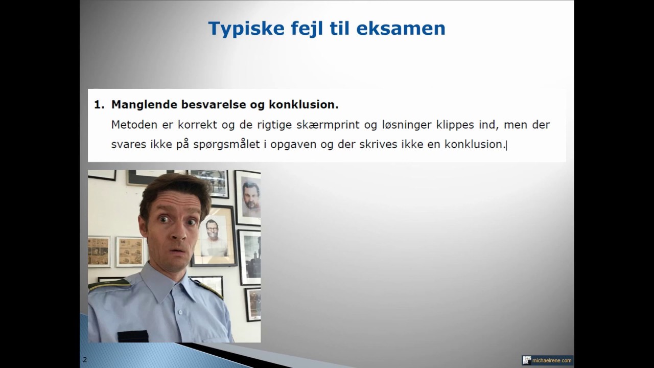 Eksamen i statistik med Michael René - 10 Gode råd til den skriftlige eksamen i statistik