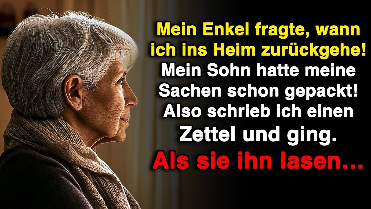 Als ich krank war, kam meine Tochter nicht  Aber meine Schwiegertochter blieb  Am Ende, ich…