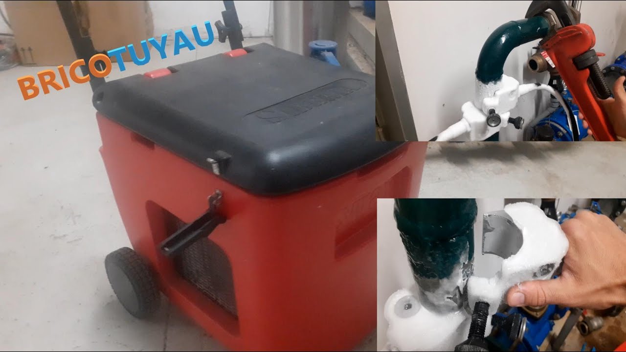 Geler les tuyauteries pour couper  l'eau ! essai d'un congélateur de tuyauterie