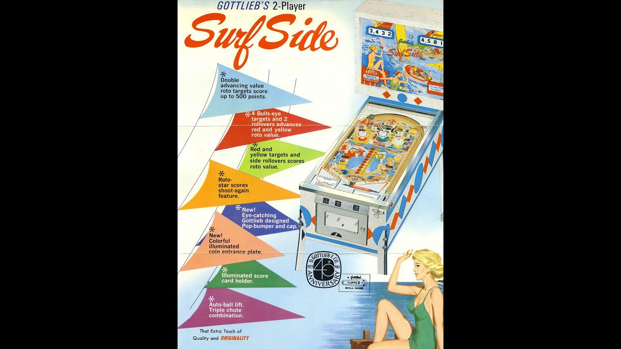 Let’s play Surf Side! 1967 Williams EM pinball machine at the Roanoke Pinball Museum.