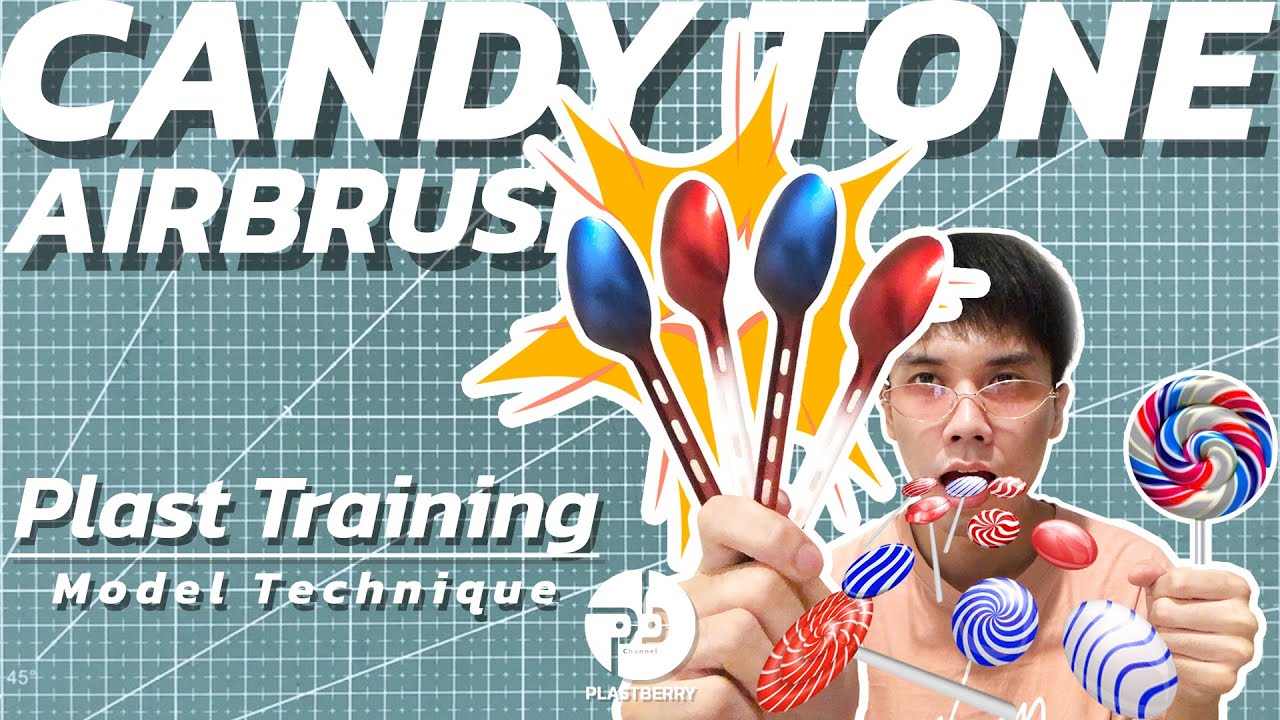 Plast skill EP.1 มือใหม่ขอลองทำสีลูกอมดูบ้าง! Airbrush candy tone Training