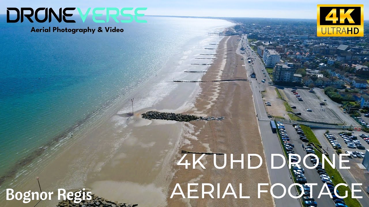Drone Footage - Bognor Regis Beach 4K 60FPS