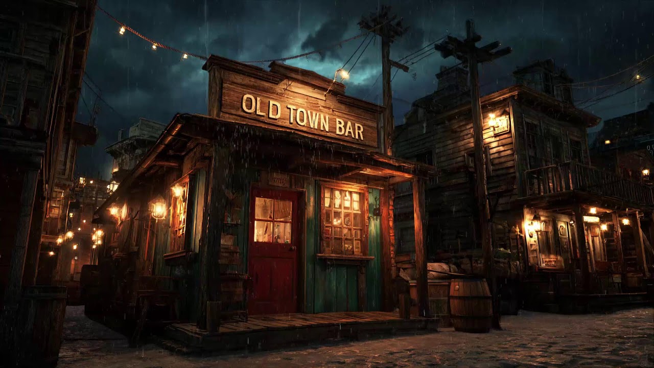 Silent Old Town Street • Rainy Western Lofi Ambience