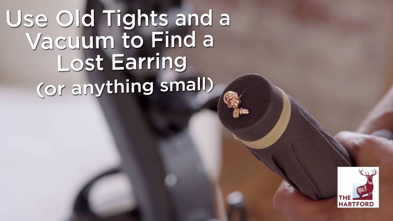 Use Old Tights and a Vacuum to Find a Lost Earring - The Hartford Extra Mile DIY