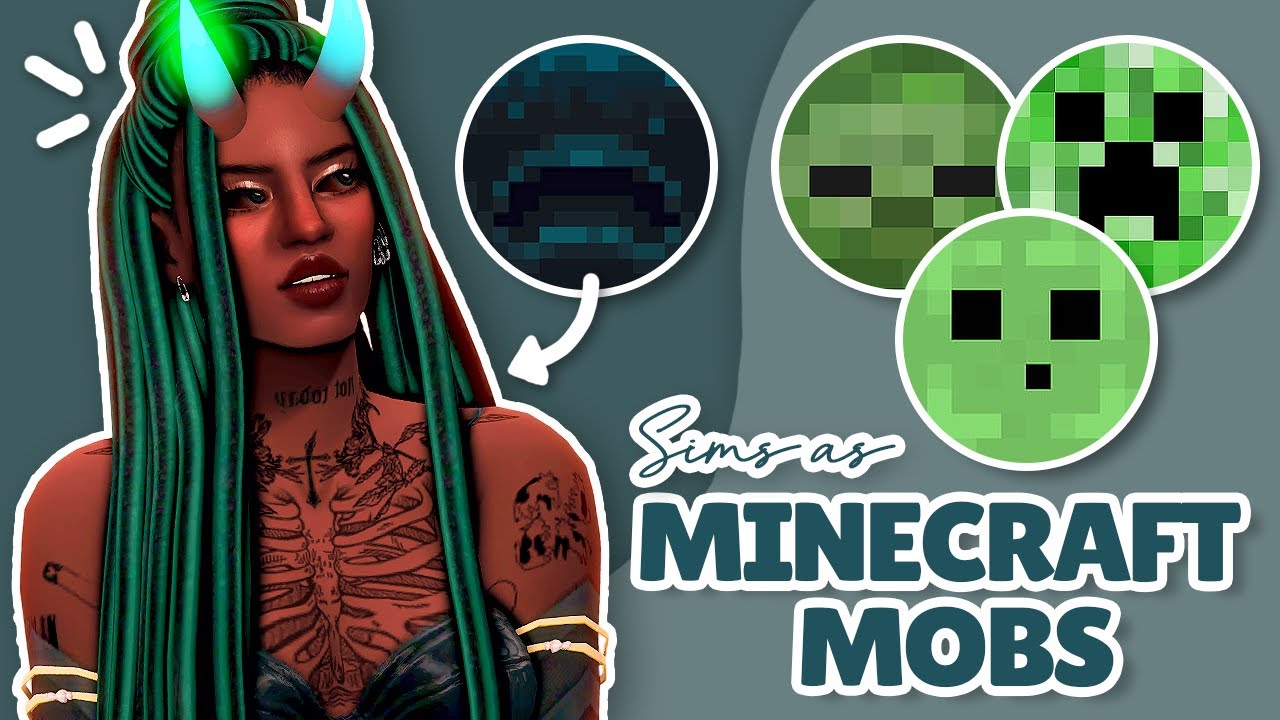 Minecraft Mobs BUT They're SIMS?!? 🧟‍♀️ | Sims 4 Create-a-sim Challenge