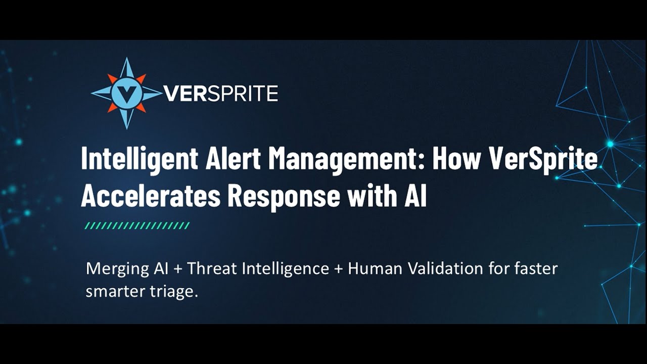 Intelligent Alert Management  - How VerSprite Accelerates Response with Al