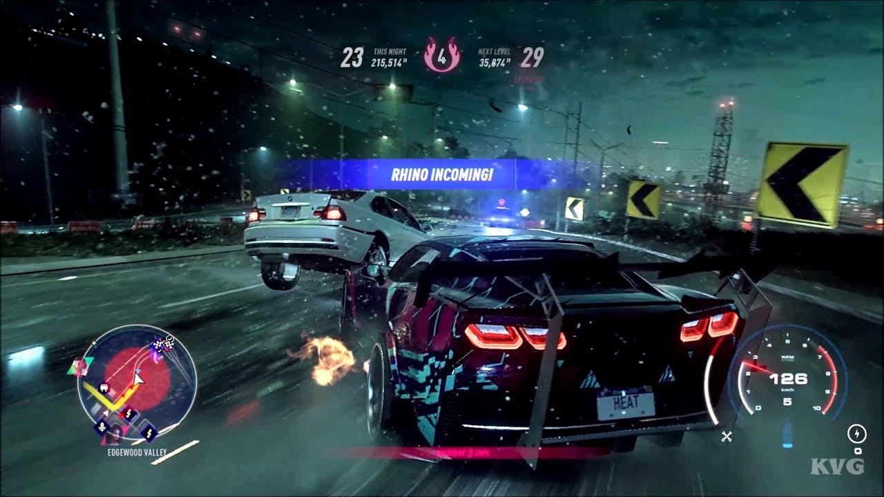Need for Speed Heat - Police Chase Night Gameplay (PC HD) [1080p60FPS]